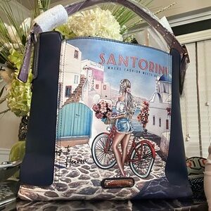 Women's Bag - Blue and Multicolor